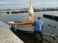 Chesapeake Crab Skiff launch