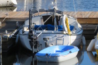 Sun Cat 17 sailboat at the dock